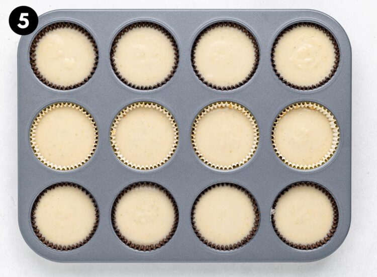 the muffin pan filled with mini vegan key lime pies