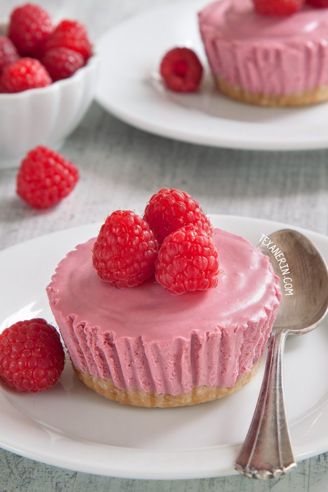 Paleo No-Bake Raspberry Cream Pies (vegan, grain-free, gluten-free, and dairy-free)