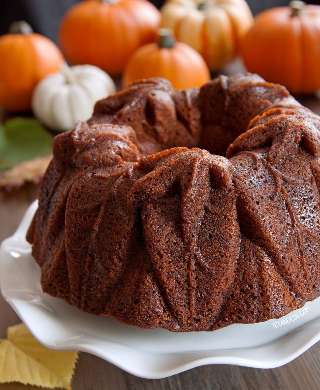 Bourbon Pumpkin Cake (can be made with gluten-free, whole grain and all-purpose flour)