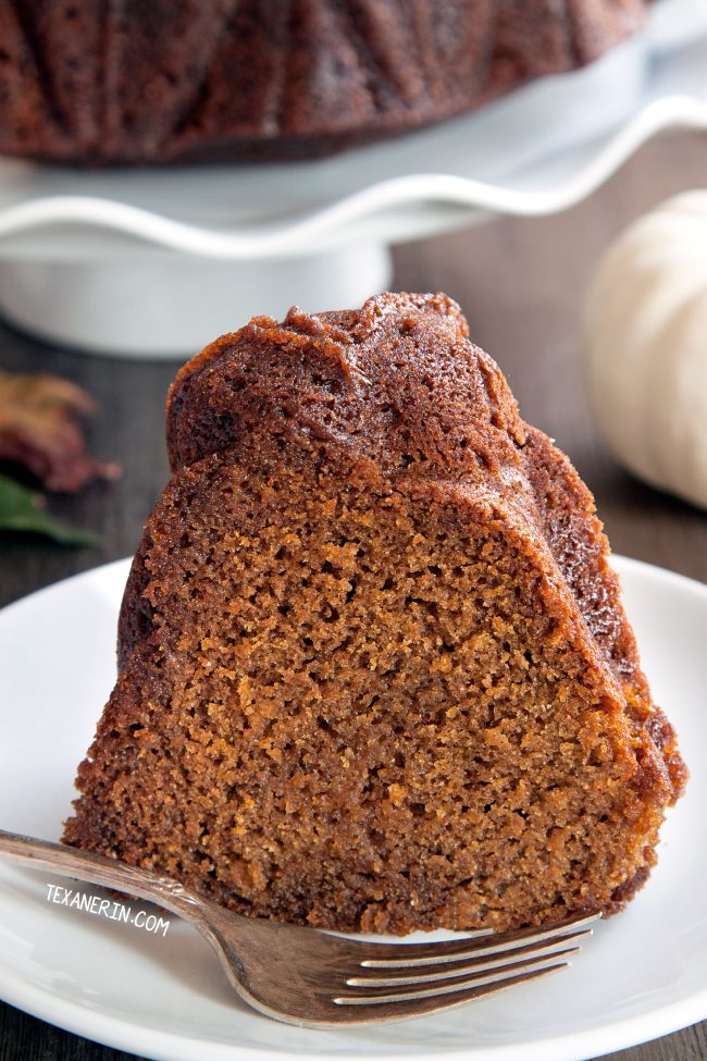 Bourbon Pumpkin Cake (can be made with gluten-free, all-purpose and whole grain flours)