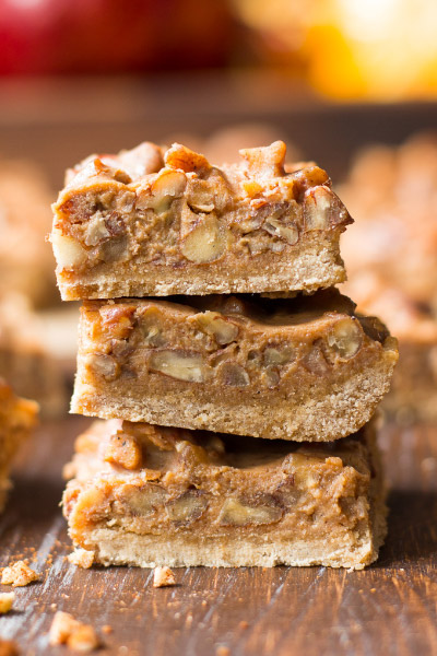 Pumpkin Caramel Pecan Fudge Bars from Paleo Running Momma