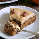 Paleo Pumpkin Cake with Maple Cream Frosting