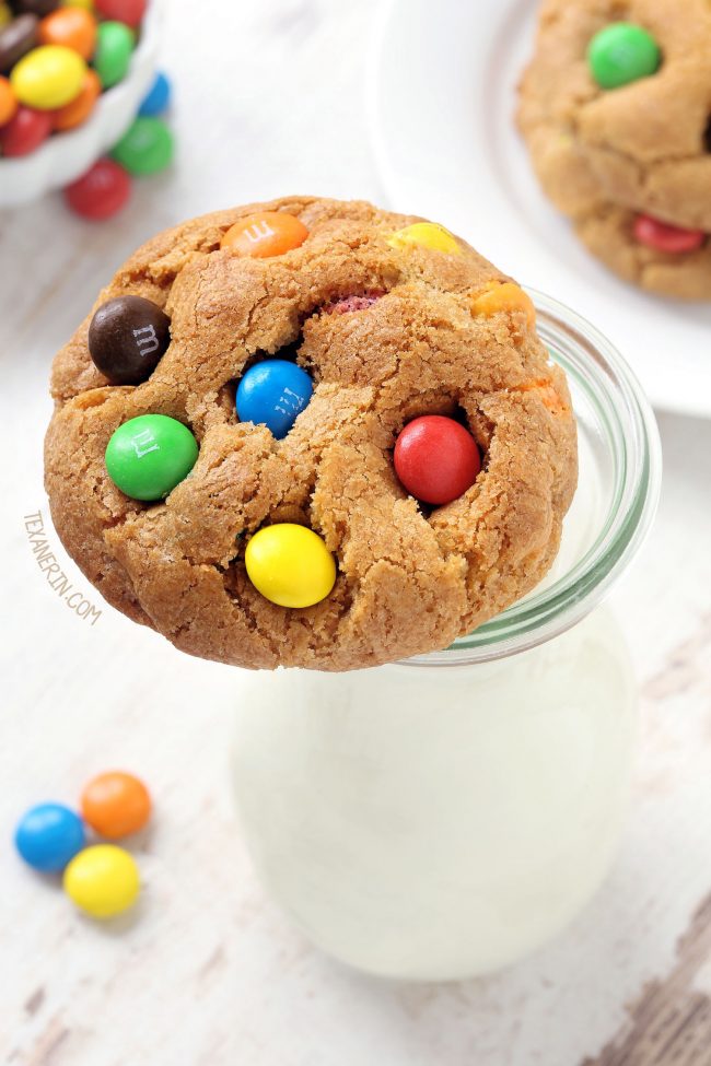 Gluten-free Peanut Butter M&M Cookies