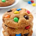 Gluten-free M&M Cookies (whole wheat, all-purpose flour options)