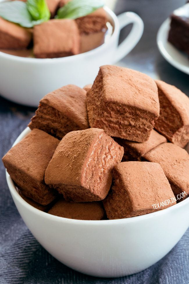 Paleo Chocolate Marshmallows without any unusual ingredients! Honey-sweetened and AIP and GAPS-friendly.