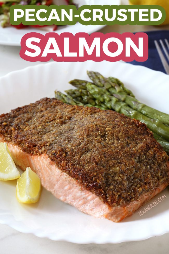 Super Easy Paleo Pecan-crusted Salmon (Whole30, grain-free, dairy-free, and gluten-free)