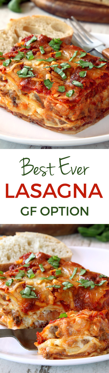 Classic Homemade Lasagna (gluten-free, whole wheat options) - Texanerin ...