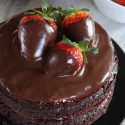 Paleo Chocolate Strawberry Cake