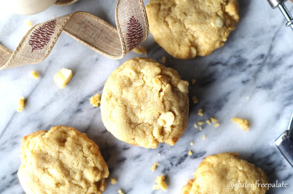 Gluten-free white chocolate macadamia cookies