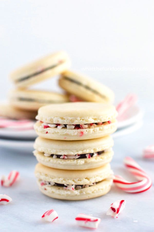 Peppermint macarons