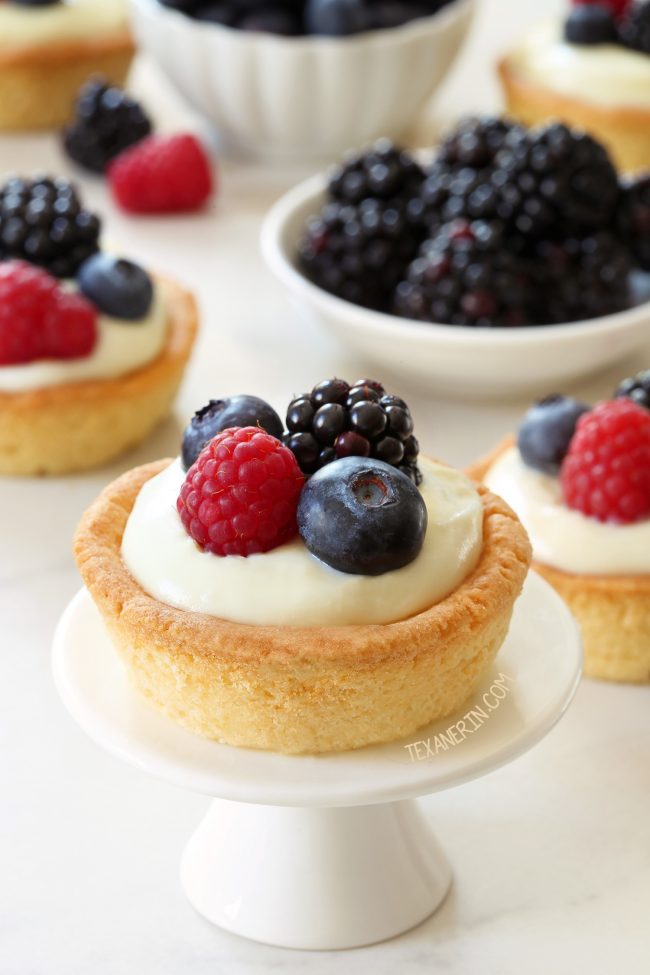 These cheesecake cookie cups have a sugar cookie crust and a delicious white chocolate cream cheese filling. Can be made with gluten-free, whole wheat and all-purpose flours.