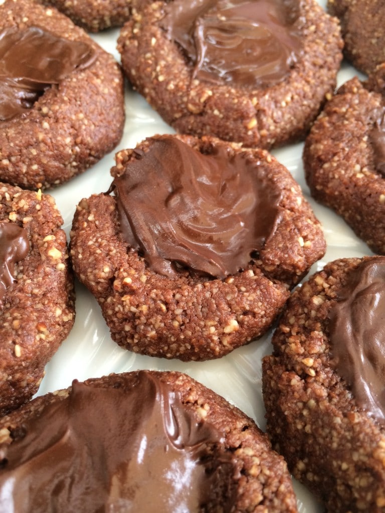 Gluten-free chocolate thumbprint cookies