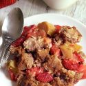 Paleo Strawberry Rhubarb Crisp (vegan, AIP, nut-free)