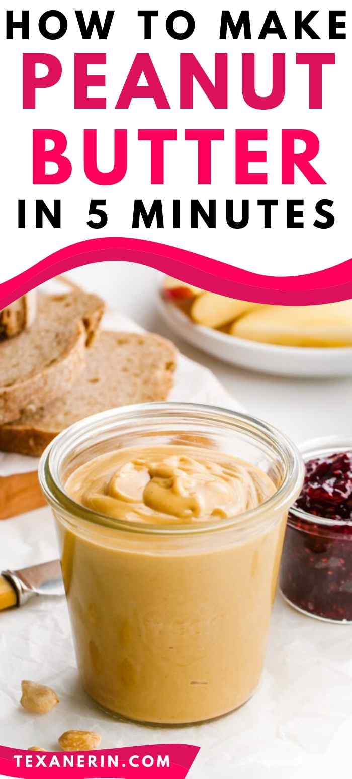 Wondering how to make peanut butter? You only need one ingredient and a food processor or a high-powered blender for this peanut butter recipe! You'll never want to buy store-bought again. This homemade peanut butter is so much cheaper and tastier!