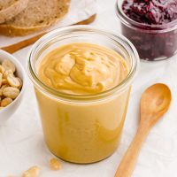 jar of homemade peanut butter