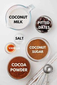 photo of all ingredients needed to make vegan gelato