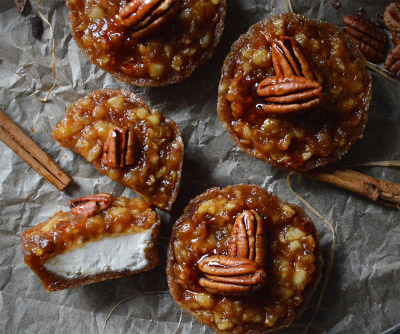 Mini Caramel Apple Cheesecakes