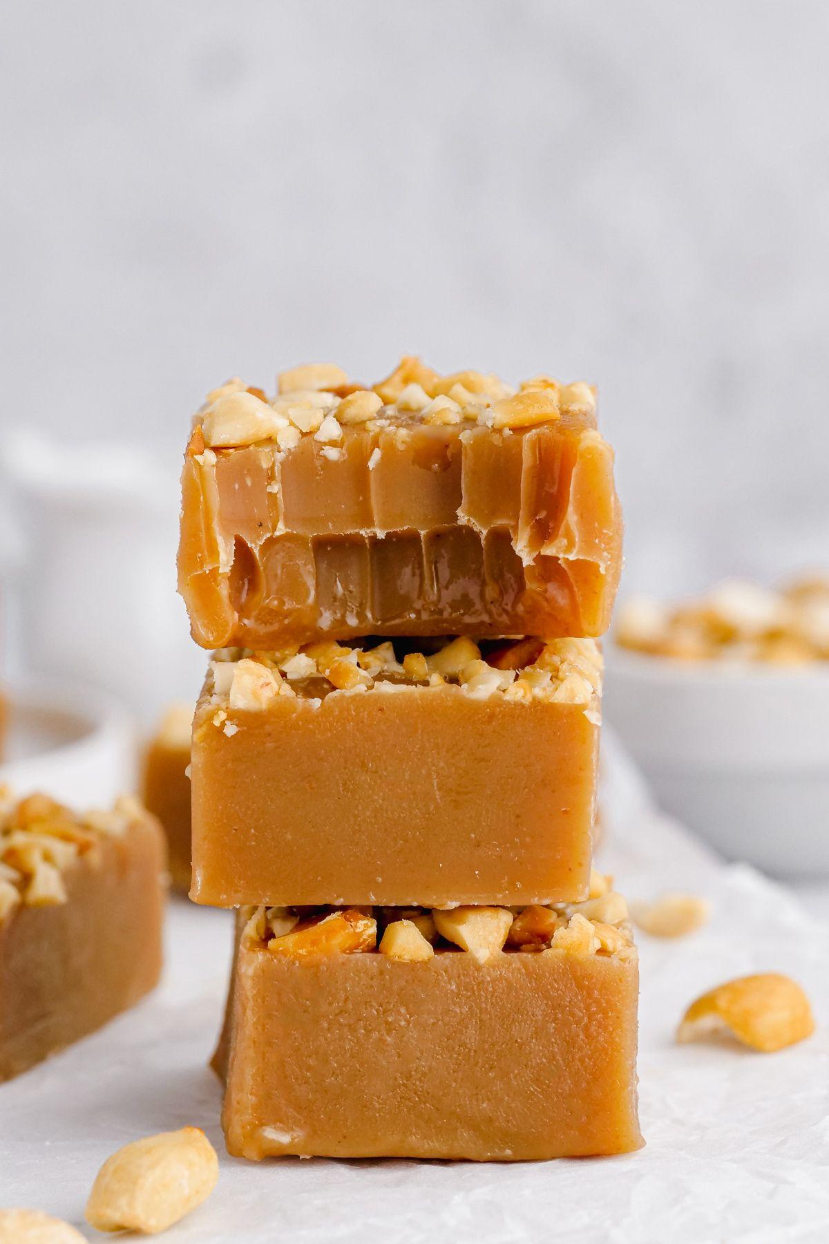 Peanut Butter M&M Fudge - Ferguson Farm Vermont Maple Syrup