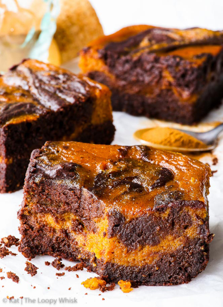 Flourless Paleo Pumpkin Brownies