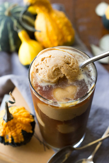 Pumpkin Ice Cream Coffee Floats