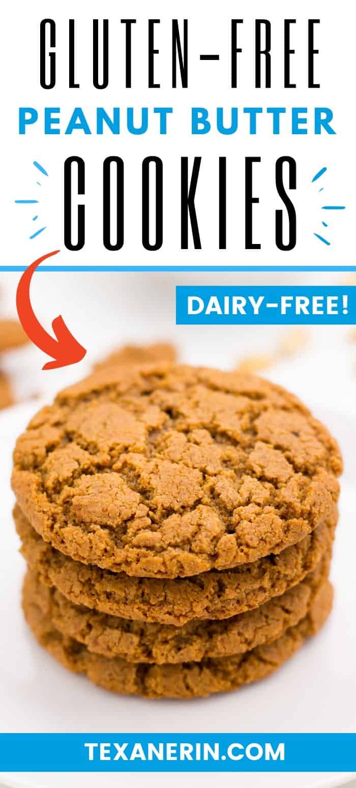 These gluten-free peanut butter cookies are flourless, super easy, and require just a few ingredients and minutes to make! They're also naturally grain-free and dairy-free.