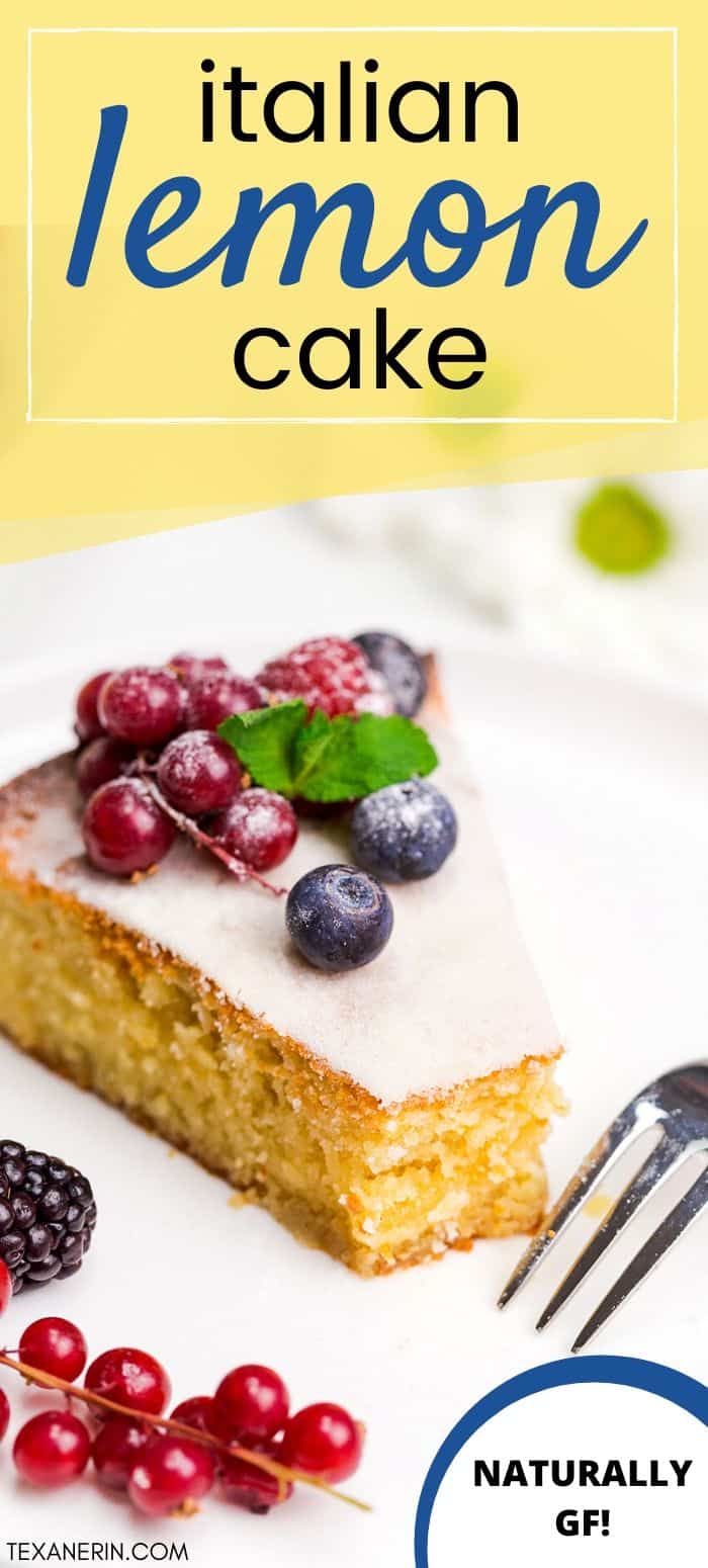 This Italian lemon almond flour cake (also known as torta caprese bianca) is full of lemon flavor and has a lovely texture! It's also gluten-free and grain-free.