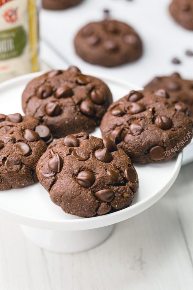These easy and delicious chocolate coconut flour cookies have the perfect texture and taste just like regular double chocolate cookies! This recipe is paleo with vegan and keto options. With a how-to recipe video.
