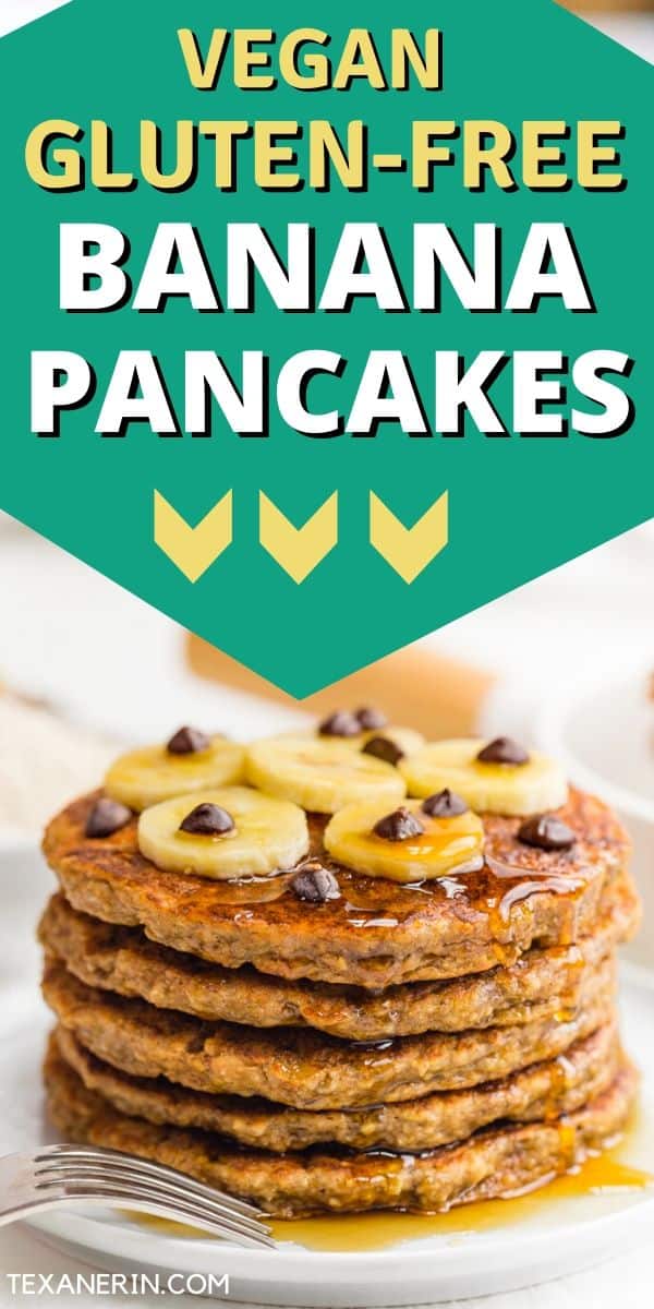 These gluten-free banana pancakes have a great texture and are totally banana-sweetened. They're 100% whole grain and dairy-free with a vegan option.