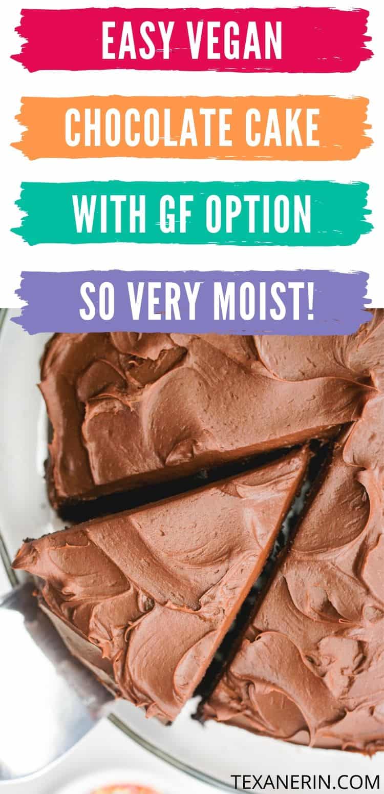 This vegan chocolate cake is fudgy, super moist, ultra chocolaty and is topped off with an easy whipped chocolate ganache frosting! Can be made gluten-free, whole wheat or with all-purpose flour.