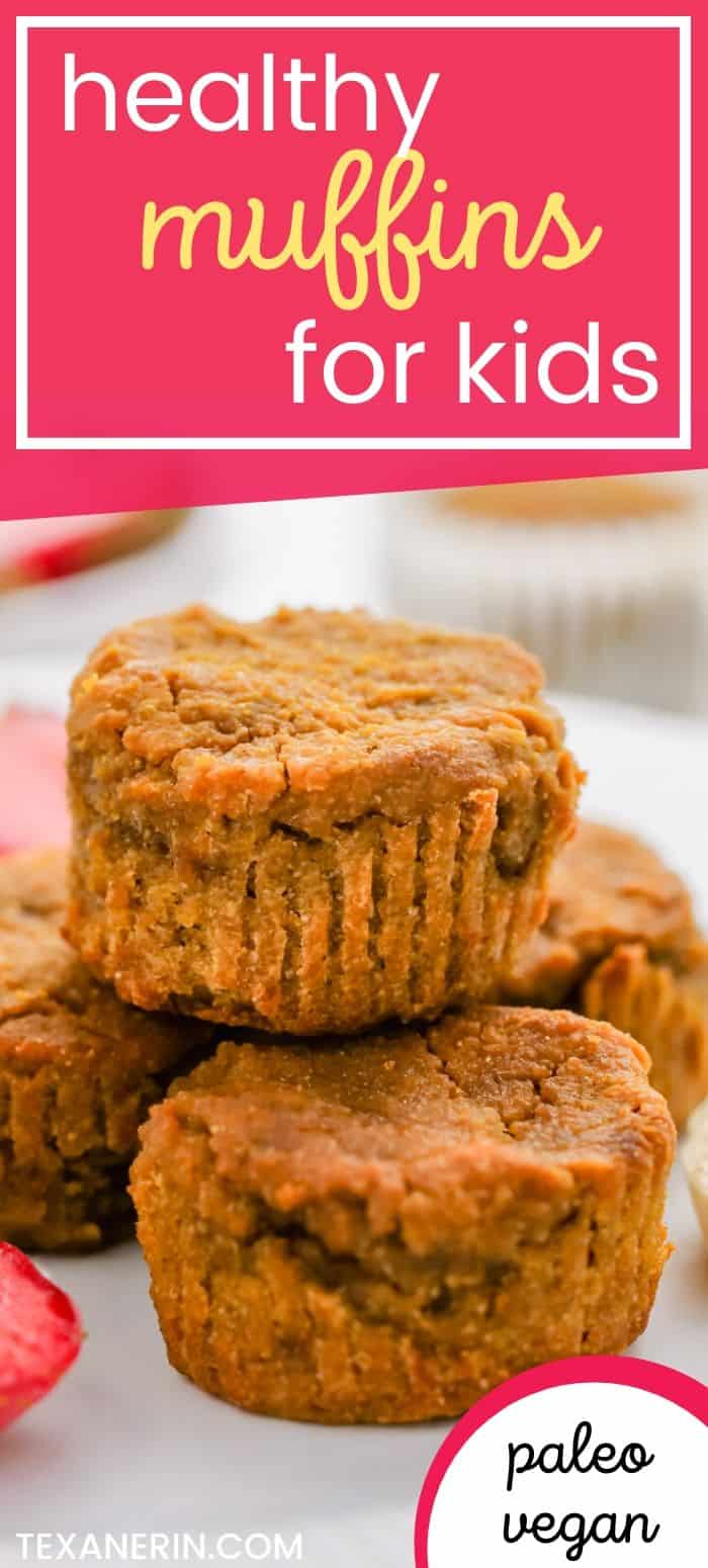 These healthy muffins for kids get all their sweetness from bananas and sweet potato. So easy and perfect for little ones! They're also paleo, vegan, gluten-free and nut-free.