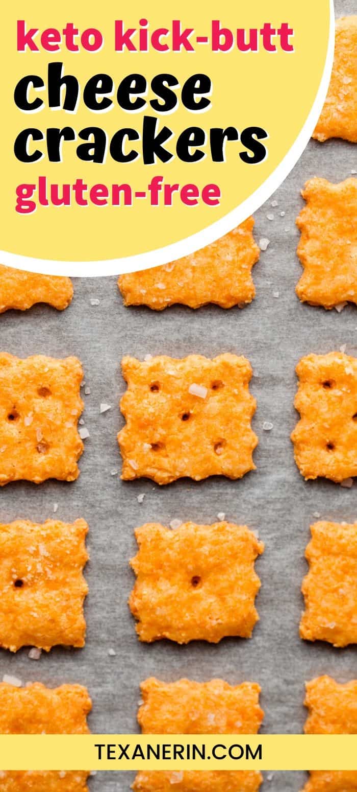 These keto cheese crackers are just as delicious as the traditional store-bought kind! Nobody will believe that these are low-carb, gluten-free and grain-free.