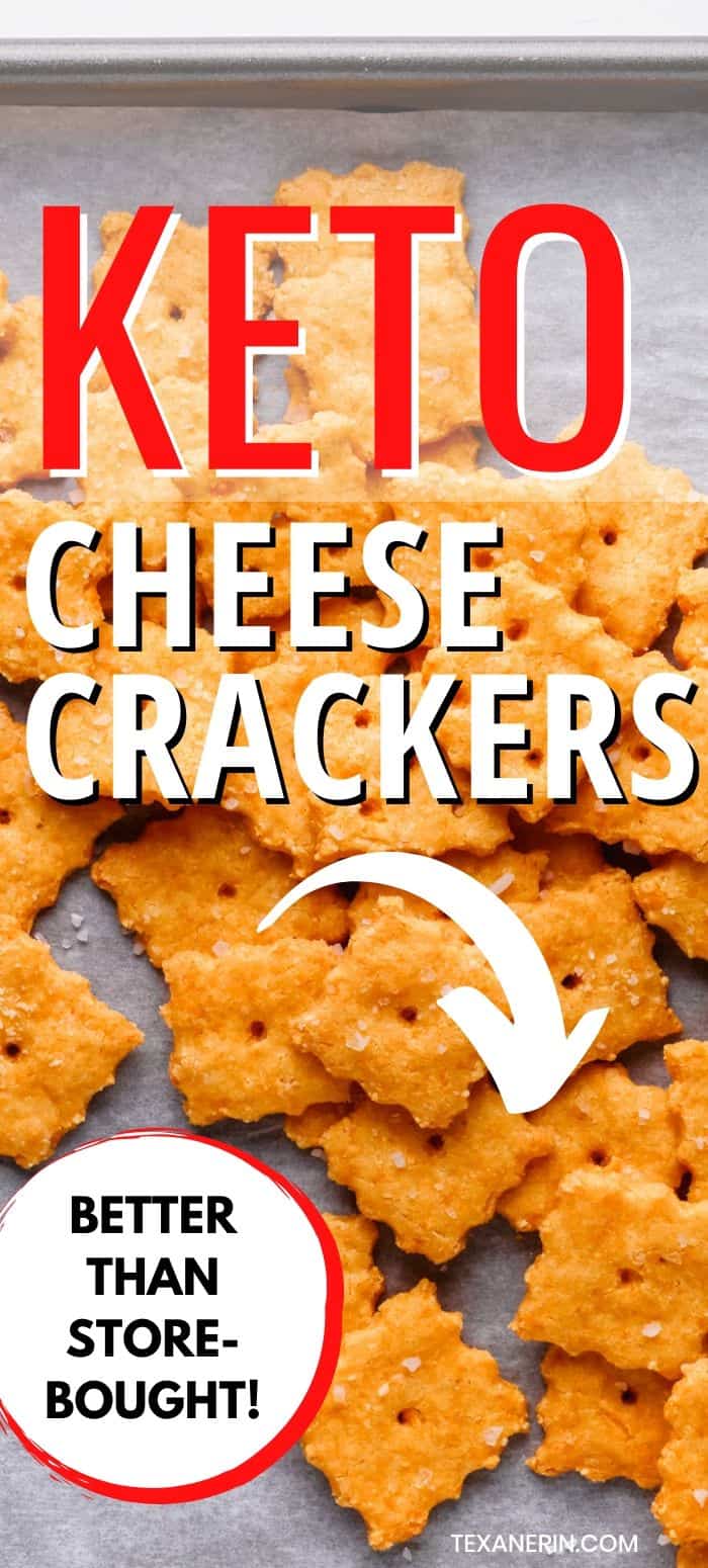 These keto cheese crackers are just as delicious as the traditional store-bought kind! Nobody will believe that these are low-carb, gluten-free and grain-free.