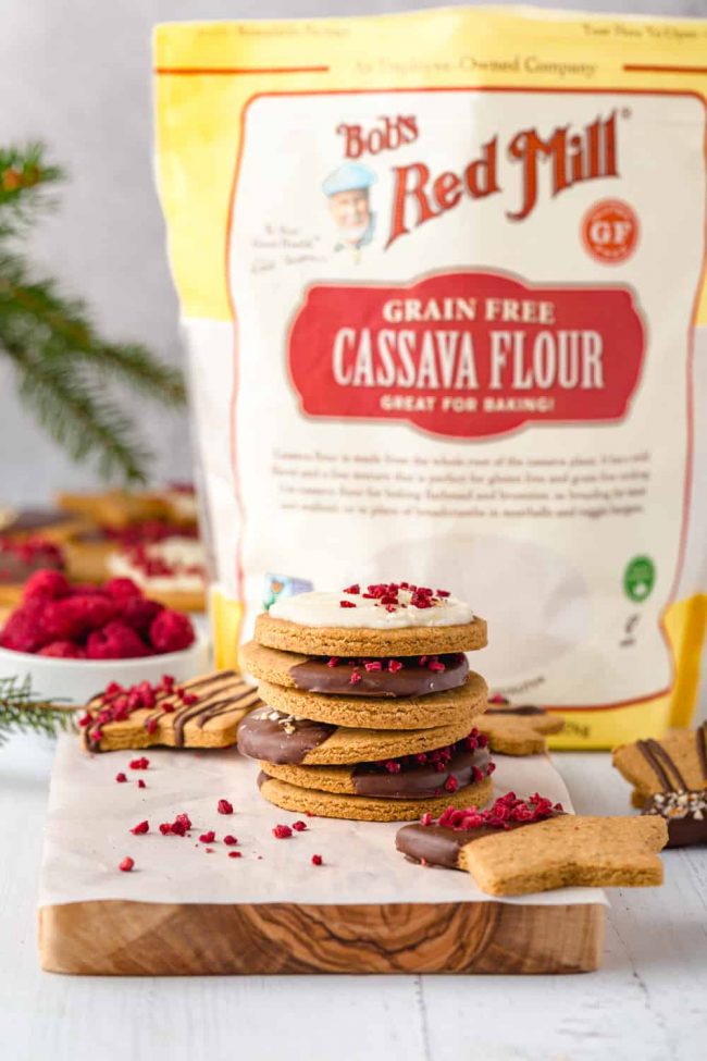 These cassava flour cookies are fantastic sugar cookies that can be rolled out into shapes. These cookies are also AIP, vegan and paleo-friendly