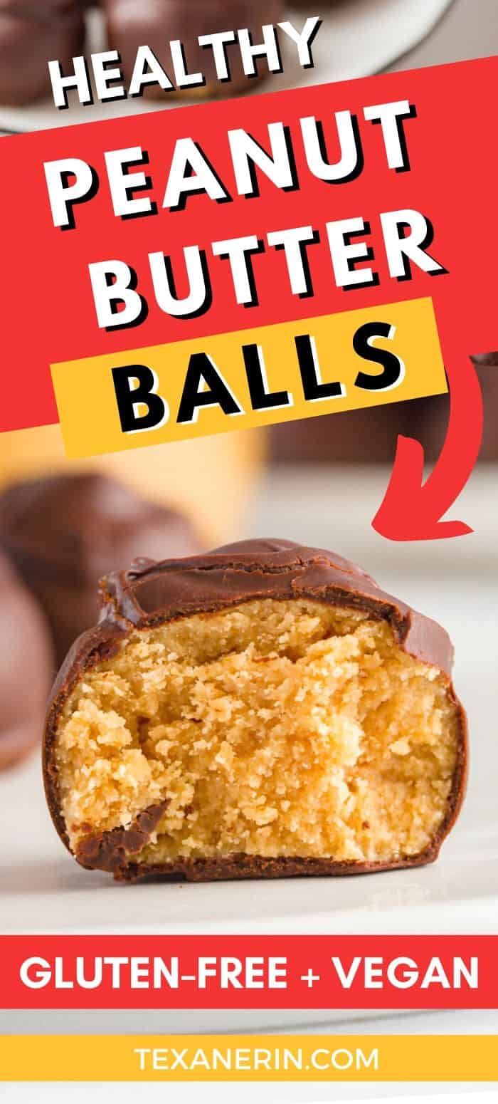 These healthy peanut butter balls come together so easily and are perfect for holiday parties! They're maple-sweetened, grain-free, gluten-free and vegan. So quick and delicious!