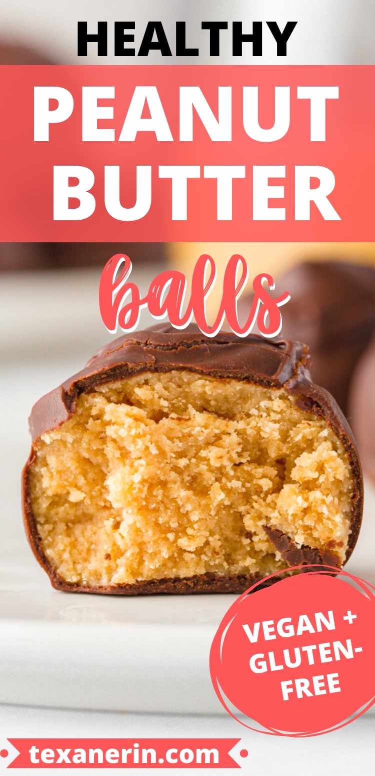 These healthy peanut butter balls come together so easily and are perfect for holiday parties! They're gluten-free, grain-free and vegan. An amazing vegan dessert recipe!