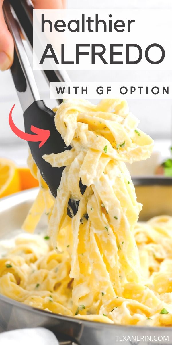 This healthy alfredo sauce recipe skips on the cream but not on the taste! It's creamy and cheesy with a little lemon zest for extra flavor. With grain-free and keto options.