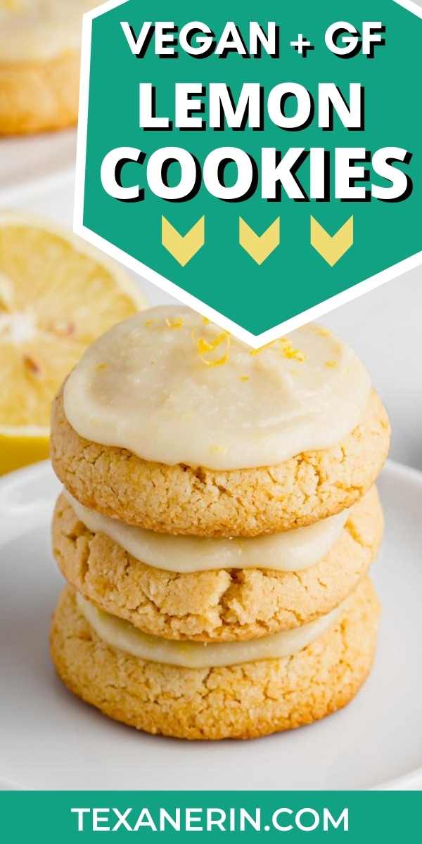 Vegan lemon cookies that are also paleo, easy to make and have a delicious frosting!