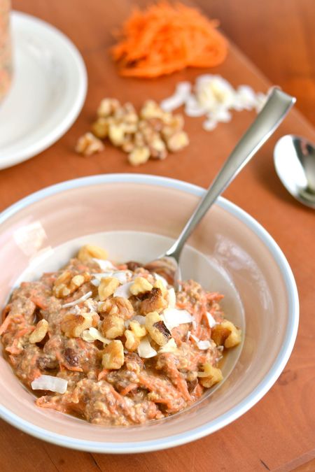 Recipes for kids to make - carrot cake overnight oatmeal