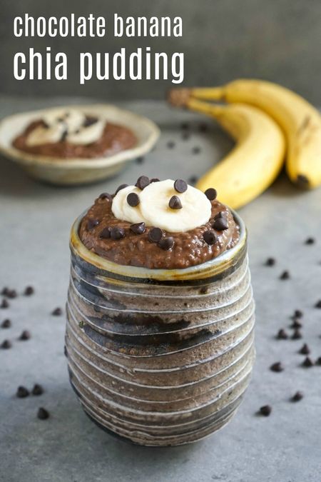 Recipes for kids to make - chocolate banana chia pudding