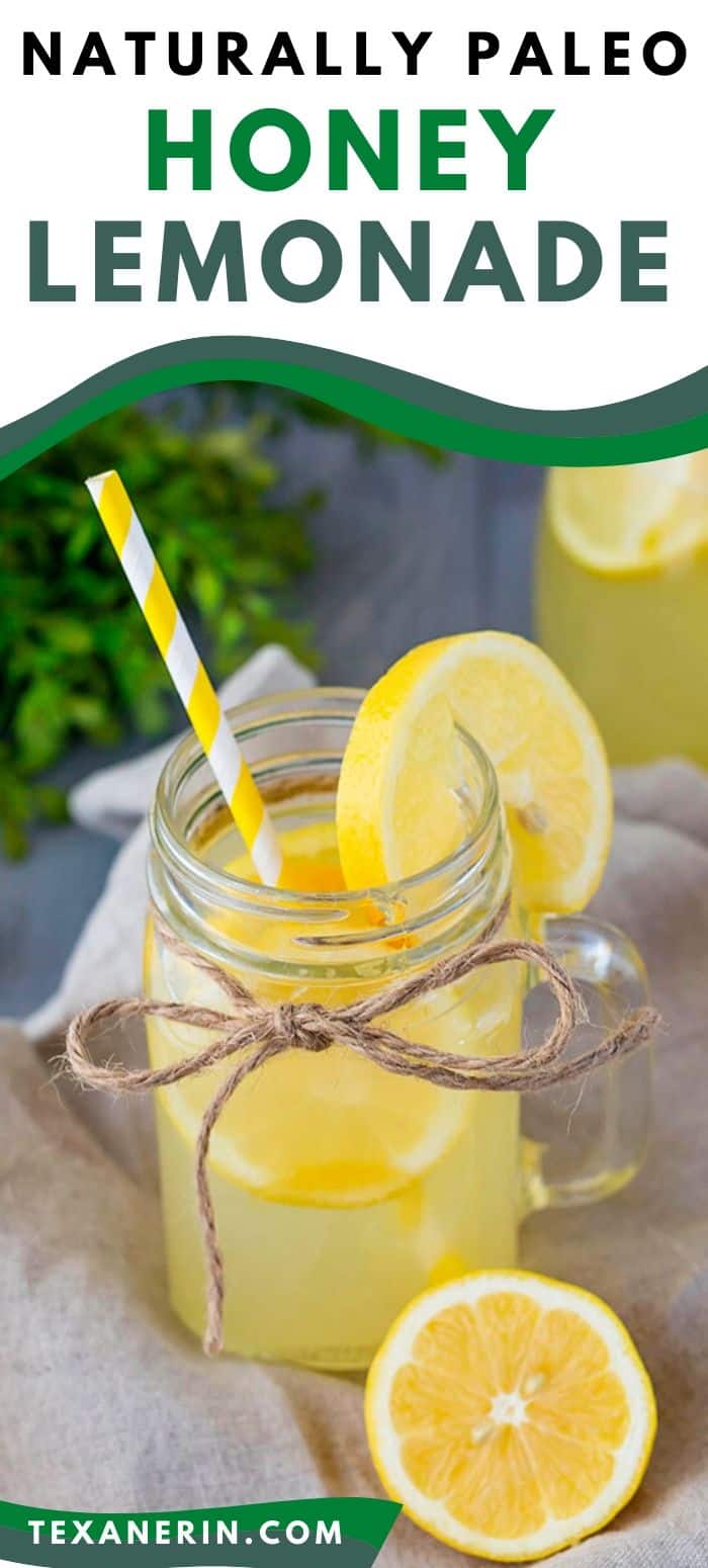 This honey lemonade is a breeze to make and is a great way to get rid of an overabundance of lemons! It's also paleo with vegan options.