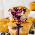 Gluten-free Blueberry Muffins (the BEST texture!)