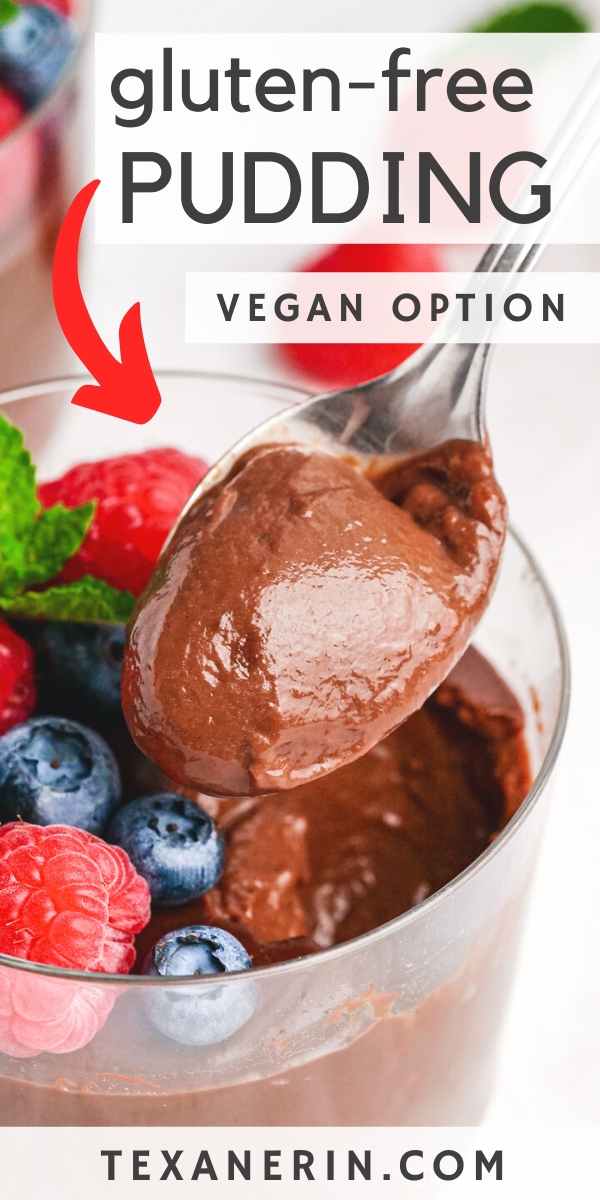 This gluten-free pudding is quick, easy and calls for ingredients you probably already have in your pantry. It can also be made vegan and dairy-free.