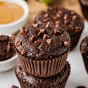 Gluten-free Chocolate Zucchini Muffins (paleo, too! so fudgy)