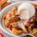 Cranberry Apple Crisp (with loads of amazing topping!)