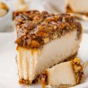 Vegan Caramel Pecan Cheesecake (unbelievably rich, creamy!)