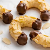 Almond Paste Cookies on parchment paper