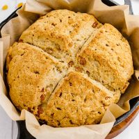 gluten-free soda bread in pan