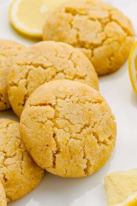 pile of keto lemon cookies