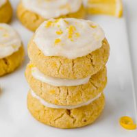 stack of keto lemon cookies