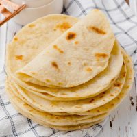 stack of vegan tortillas